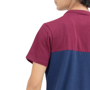 <b>Mens</b> <b>Burgundy</b> Blue Jersey Cotton T-<b>Shirt</b> Crew Neck Short Sleeve Front Breathable Quick Dry Casual Athletic Training Customizable - Product Image 3