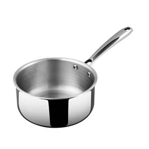 High Demand Stainless Steel Triply <b>Saucepan</b> 18cm 304 Grade Food Safe Cooking Pot for Soups Stews Boiling and Everyday - Product Image 1