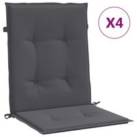 Coussins de chaise d'extérieur 39.4 "x 19.7" x 1.2 "Anthracite 4 Pcs Garden Oxford Fabric Pillow Set