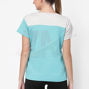 Camiseta de Algodón Lisa para Mujer, Corte Ajustado, Tejido Transpirable y Suave, Estilo Casual de Verano para Uso Diario, Básica, Minimalista y Moderna - Product Image 4