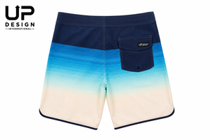 Shorts de bain pour hommes personnalisés, effet ombré, séchage rapide, 100% coton, haute qualité, vêtements de sport aquatiques d'été, marque privée - Product Image 3