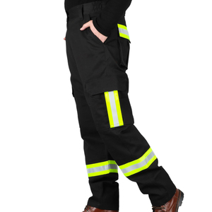 Hi Vis Multi-Pockets Safety Pants Industrial OEM <b>Work</b> <b>Trousers</b> Men Water-Proof Windproof Reflective CE Certified Anti-Bacterial - Product Image 3
