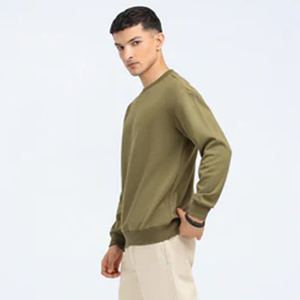Cotton Luxury Autumn Streetwear <b>Crewneck</b> <b>Sweatshirt</b> with Custom Logo Printing Quick Dry & Breathable for <b>Men</b> - Product Image 4