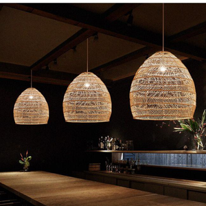 Rattan <b>Ceiling</b> <b>Lights</b> crafted with natural woven patterns to deliver soft <b>light</b> diffusion and enhance interior aesthetics - Product Image 4