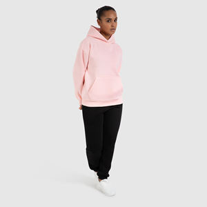 Sweat-shirts à capuche surdimensionnés pour femmes, faits sur mesure, avec appliqué brodé, anti-boulochage et respirants, logo frontal, 100% coton - Product Image 5