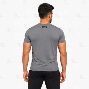Chemises de compression à manches courtes pour hommes, tissu jersey respirant et écologique, séchage rapide, col rond, entraînement sportif - Product Image 4
