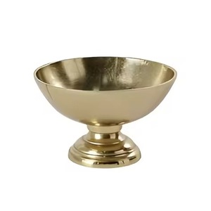 Bol de service en métal artisanal de luxe, bol à nourriture en acier inoxydable, vaisselle moderne pour la cuisine et la salle à manger, plat de service pour salade et fruits, décoration - Product Image 1
