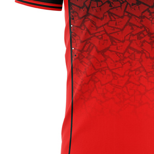 Camiseta de Fútbol Unisex Sublimada Personalizada, Degradado Rojo y Negro, Cuello Redondo, Mangas Cortas, Bloques de Color, Absorbe la Humedad, Corte Regular, para Todos - Product Image 5