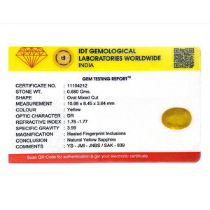 Handcrafted 3.4 Carat Oval Cut Yellow Sapphire Loose Gemstone for Fine Jewelry - Product Image 4