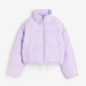 Custom Embroidery Logo Women <b>Crop</b> Padded <b>Jacket</b> New Arrival Detachable Hood Women Bomber <b>Jacket</b> Ladies <b>Puffer</b> Coat - Product Image 1