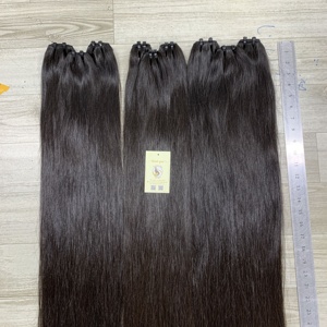 Mèches de cheveux humains vietnamiens bruts non traités à double étirage, cheveux Remy à cuticules alignées, extensions de trame droites - Product Image 3