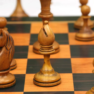 Échiquier Rectangulaire Rustique Poli Écologique ILAHI 100% Fait Main en Bois Pur Style Animalier/Amoureux Taille Personnalisée - Product Image 1