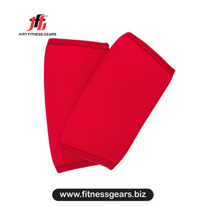 Genouillère en néoprène à compression, ajustement universel, rouge et noir, protection antichoc, à enfiler, toutes saisons - Product Image 6