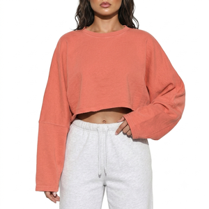 Sudadera Personalizada Lisa para Mujer, Cuello Redondo, de Algodón Ecológico, para Impresión Serigráfica, Otoño-Invierno - Product Image 1