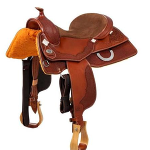 Selle Western de luxe en cuir véritable, faite à la main, confortable et durable, pour l'équitation, le ranch et les sentiers. - Product Image 2