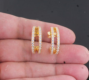 Luxury Gold Plated Drop Earrings Geometric High Quality Minimalist Fashion Jewelry for Party Wholesale - Product Image 5