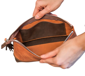 Bolsa de Cosméticos Portátil de Cuero de Lujo para Mujer, Estilo Bohemio, Ligera, con Cierre de Cremallera, Organizador de Cosméticos de Alta Calidad - Product Image 3
