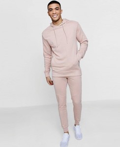 Survêtement à capuche noir pour homme, manches longues, couleur unie, vêtement décontracté, respirant, polyester, coupe classique, avec poches latérales - Product Image 6