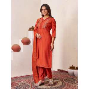 Ensemble élégant Kurti, pantalon et dupatta pour femmes - Product Image 5