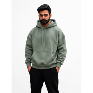 Sweat-shirt à capuche pour homme 100% coton molletonné, décontracté, avec cordon de serrage, poche et logo frontal, idéal pour l'hiver - Product Image 5