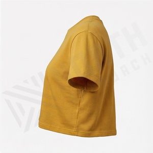 Customized Color Cotton Women Crop Top <b>Tie</b> Dye Pattern Sublimation Size Streetwear Fitness Gym Workout Activewear Tee - Product Image 3