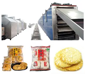 Otomatik gevrek pirinç kraker üretim hattı kraker üretim ekipmanları pirinç kurabiye makinesi-pirinç kraker