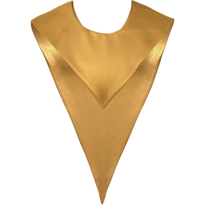 Nueva Estola de Graduación con Cuello en V, Color Sólido, Unisex, 100% Poliéster, Tejido Liso, Estola de Graduación en V - Product Image 1