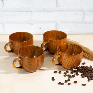 Tapa Reutilizable para Taza de Café de Madera de 200 ml, Diseño Vintage, Patrón con Logotipo Navideño, Regreso a Clases, FAIZA CRAFT, Apta para Lavavajillas y Microondas - Product Image 6