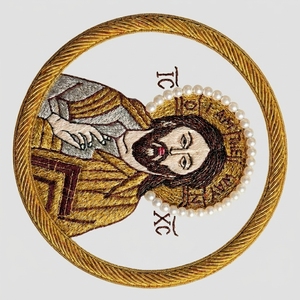 Écusson religieux personnalisé en or Zardosi, broderie à la main en fils métalliques, badge icône pour vêtements sacrés et tenues cérémonielles traditionnelles - Product Image 5