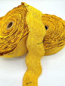 Ribete Ondulado Dorado Metálico de Lujo para Coser, Borde Decorativo de Alta Calidad - Product Image 4