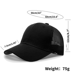Custom High Quality 100% Cotton 3D Embroidery 5-Panel Adjustable Leather Patch Logo Cap Mesh <b>Fabric</b> for Outdoor Use - Product Image 2