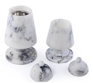 Premium Quality Swirled Resin Bakhoor Burner Set Home Fragrance Aromatherapy <b>Diffuser</b> With Metal Insert And Lid All Season Use - Product Image 5