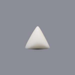 Natural White Coral Oval Cabochon 9.65 Carat Loose Gemstone 7mm Certified Wholesale - Product Image 1