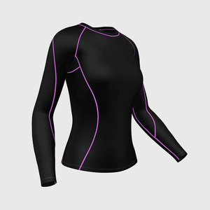 Men's <b>Black</b> Long Sleeve <b>Compression</b> <b>Shirt</b> Crew Neck Quick Dry Breathable Eco-Friendly Spandex Polyester Base Layer Full Sleeve - Product Image 4