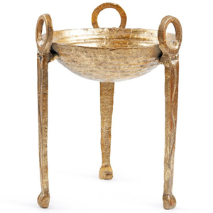 Bol de service de luxe en métal plaqué or de qualité supérieure, design artistique rustique vintage, articles de cuisine de qualité supérieure - Product Image 1