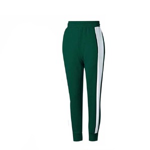 Ensemble de survêtement sportif vert 2 pièces pour femme, en polaire à capuche, manches courtes et longues, en polyester tricoté, avec bande latérale, coupe classique, toutes saisons - Product Image 6