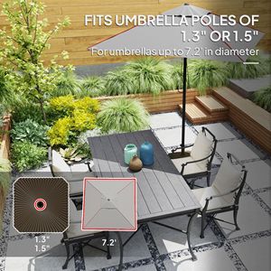 Base per Ombrellone da Esterno Quadrato Resistente da 2,7 m con Capacità d'Acqua di 19 kg per Uso in Cortile - Product Image 5