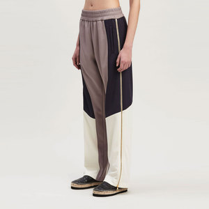 Custom <b>Womens</b> Wide Leg Track Pants Elastic Waistband Hidden Zipper Pockets <b>Sweatpants</b> - Product Image 4