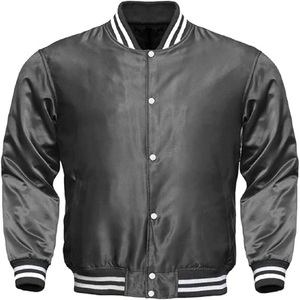 High Quality Silk Satin Varsity Jackets for <b>Men</b> New Arrival Customized Red Button Outdoor Fashion Hot Selling <b>Men's</b> Clothing - Product Image 2