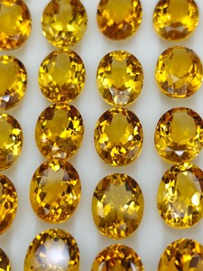 พลอยซิทรินธรรมชาติทรงรีขนาด 9x7 มม. เจียระไนเหลี่ยม สีเหลืองทอง สำหรับทำเครื่องประดับ ขายส่ง HASNAIN GEMS - Product Image 4