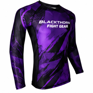 Fight Gear - T-shirt de compression à manches longues pour homme, imprimé par sublimation, séchage rapide, en spandex et polyester - Product Image 4