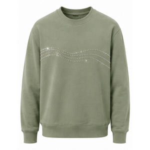 Custom Men's Winter Jumper Sweatshirt <b>Thick</b> <b>Fleece</b> Heavyweight Cotton Pullover Lined Crew Neck Soft Warm Loose Fit OEM - Product Image 5