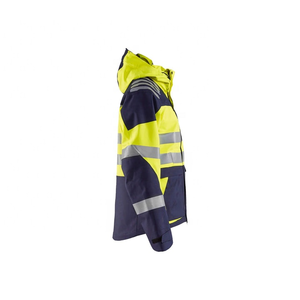 Sweat à capuche réfléchissant personnalisé avec logo, haute visibilité, en polyester, fermeture éclair intégrale, veste de travail, jaune, bleu marine, sweat à capuche d'extérieur - Product Image 4