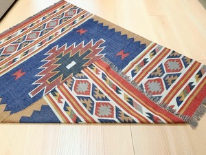 Handmade Kilim Area <b>Rug</b> Geometric Pattern Flatweave Wool Acrylic Rectangle Living Room <b>Boho</b> Tribal Style Jute Backing - Product Image 2
