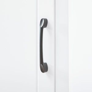 Modern <b>Tall</b> Freestanding Bathroom Storage <b>Cabinet</b> with Two Adjustable Doors MDF Board Door Shelve Design - Product Image 6