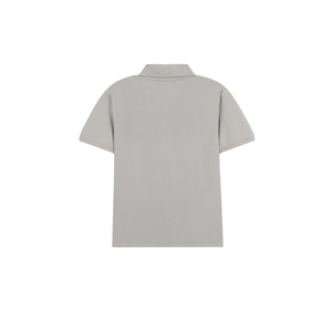 Men's Solid Color Knitted Polo Shirt Short Sleeve Casual Style <b>Light</b> Gray - Product Image 1