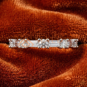 925 Sterling <b>Silver</b> Moissanite <b>Eternity</b> <b>Ring</b> Lab Grown Diamond Wedding Band Oval Cut Engagement <b>Ring</b> Women - Product Image 4