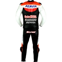 Moto Real Leather Motorcycle Racing 2 Pc Suit Motocicleta y Auto Racing Wear Leather Suit