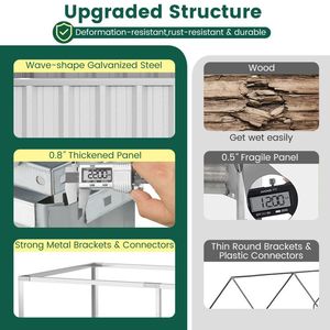 Fioriera Rialzata Zincata con Copertura a Serra per il Tuo Spazio Giardino Esterno - Product Image 5