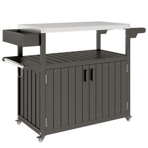Carrello Bar da Esterno per Campeggio e Barbecue, Soluzione di Stoccaggio - Product Image 2